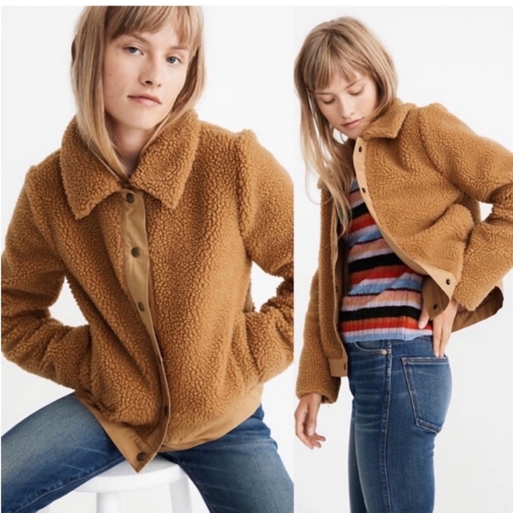 Madewell Teddy Portland Sherpa Jacket - Picture 2 of 12